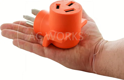 Miniatura 7 de AC WORKS [WD6501050] Enchufe de soldador 6-50P a 10-50R 3 clavijas 50A 125/250 voltios más antiguo secador/adaptador de rango