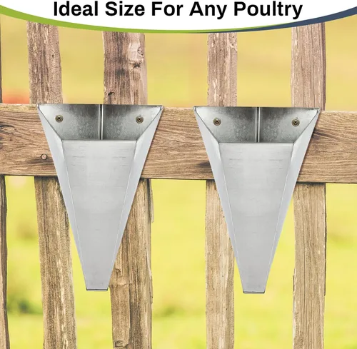 Miniatura 6 de Mumufy 4 piezas de cono de pollo mediano, conos de retención de aves de corral de acero galvanizado, hasta 10 libras, cono de embudo de parte