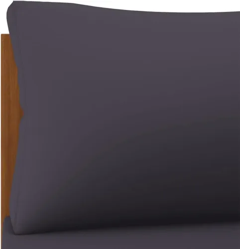 Miniatura 7 de Sofá de salón seccional con cojín gris oscuro, madera de acacia maciza para sala de estar, apartamento, dormitorio y oficina