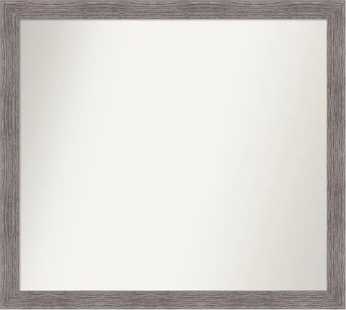 Miniatura 248 de Amanti Art Espejo de baño gris para sobre el fregadero, 31 x 48 pulgadas, espejo de tocador rectangular estrecho de color gris, marco de madera
