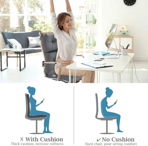 Miniatura 3 de Giantex - Cojín para silla de patio exterior, 5 pulgadas, para respaldo alto con 4 lazos de cuerda, cojín para columpio de patio, silla con asiento