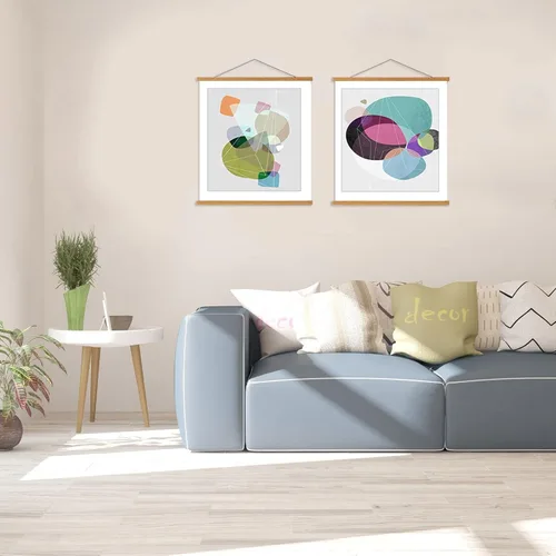 Miniatura 6 de WITCOLOR - Marco magnético para colgar pósteres, 24 x 36, 24 x 30, 24 x 16, 24 x 18 pulgadas, diseño de madera clara, lienzo, con imán, kit