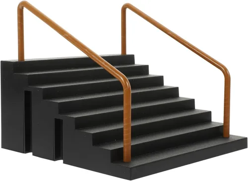 Miniatura 11 de Alasum - Rampa de patineta de dedo de 5.51 x 5.51 x 2.75 pulgadas, tubo de plástico negro de un cuarto de tubería - Boost Kickflips y transiciones