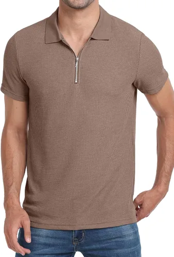 Miniatura 3 de Sailwind Polo de manga corta de punto gofre para hombre con cremallera de un cuarto