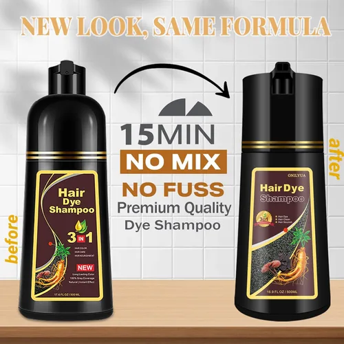 Miniatura 7 de Champú Tinte para Cabello Rojo Vino 3 en 1, Champú Tinte Instantáneo para Cabello para Mujeres, Champú Rojo Natural para Pintar el Cabello, Champú