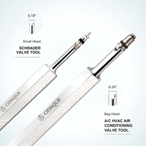 Miniatura 3 de Kit de herramientas de extracción de vástago de válvula de neumático, incluye herramienta de extracción de núcleo de válvula Presta mejorada