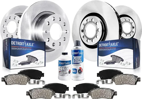 Miniatura 28 de Detroit Axle - Kit de frenos para Hyundai Santa Fe 2017-2018, Santa Fe XL 2017-2019, Rotores de freno de disco Pastillas de freno de cerámica