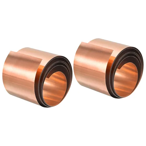 Miniatura 20 de Uxcell Hoja de rollo de hoja de cobre, 3 piezas 0.000x3.937x39.370 in rollo de hoja de cobre puro para manualidades, reparaciones eléctricas, puesta