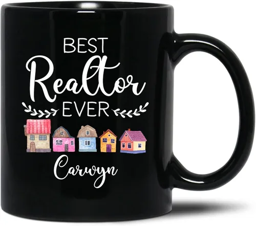 Miniatura 8 de Regalos personalizados para agentes de bienes raíces, taza personalizada con nombre, taza de té de agente de bienes raíces, regalo personalizado