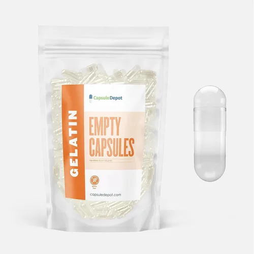 CapsuleDepot - Cápsulas vacías de tamaño transparente 000 cápsulas vacías de gelatina - Cápsulas vacías de gelatina - Cápsulas de píldoras vacías -