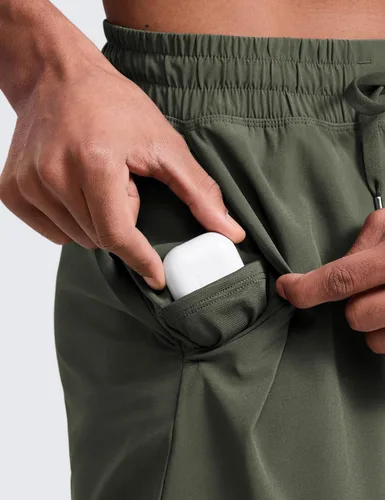 Miniatura 6 de CRZ YOGA Pantalones cortos de entrenamiento sin forro para hombre de 5 pulgadas, ligeros, de secado rápido, para correr, deportes, atletismo