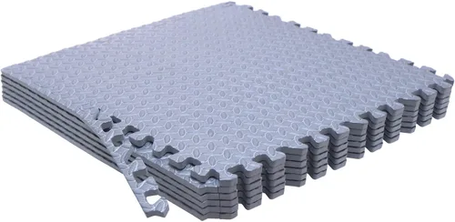 Miniatura 21 de SkyBlue 12 X (24 pies cuadrados) Alfombrilla de piso de gimnasio de 24 x 24 pulgadas de espuma EVA entrelazada para ejercicio de fitness, Celeste