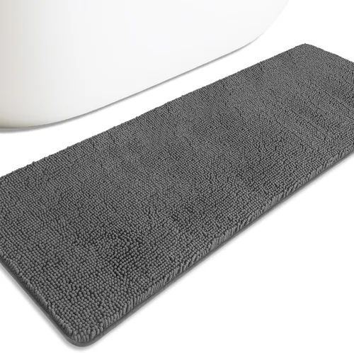 Miniatura 98 de Alfombra de baño pequeña de 12 x 18 pulgadas, lavable y absorbente, antideslizante, alfombra de baño de felpilla gruesa y suave para baño, ducha