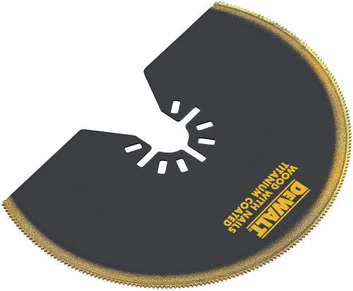 Miniatura 2 de DEWALT DWA4211 Oscilante Nitruro de Titanio Recubierto Hoja Semicírculo, Negro
