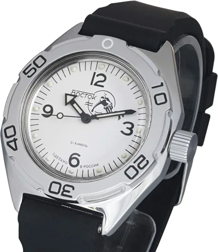 Miniatura 3 de Vostok Anfibio automático para hombre de cuerda automática Diver Amphibia 710 710919 caso reloj de pulsera