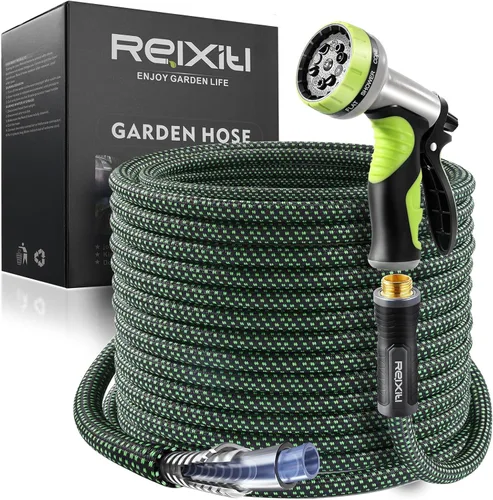 Miniatura 9 de Relxitl Garden Hose 15FT, Flexible Water Hose, Ultra Lightweight Non-Expanding hose, Leak proof, Pressure Resistant for Yard, Outdoor (Black, 15FT)