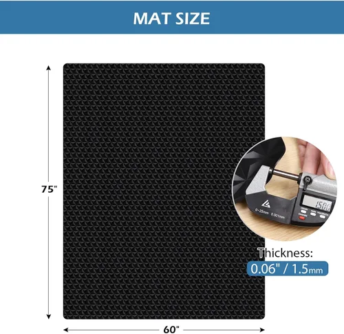 Miniatura 2 de SALLOUS Alfombrilla para silla para suelos duros, alfombrilla para silla de oficina de 60"x75" para suelos de madera dura, alfombrilla de plástico