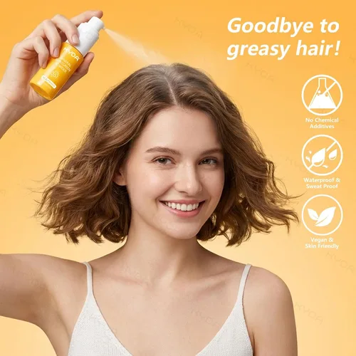 Miniatura 5 de KYDA Champú seco en polvo SPF 35, 0.71 onzas de tamaño de viaje Mineral Scalp Sunscrren Champú seco para mujeres y hombres, sin aerosol, champú
