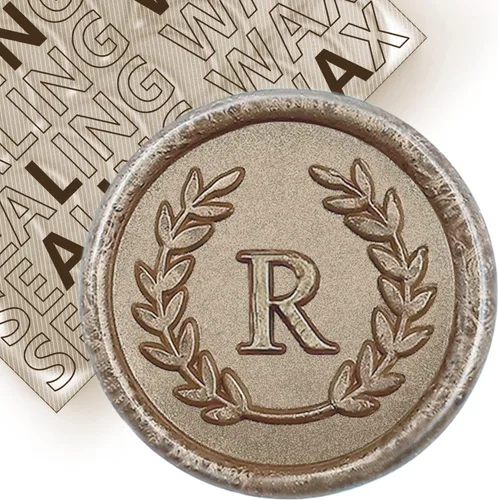 Miniatura 91 de 25 calcomanías adhesivas de cera con letra G doradas, hechas a mano, sin necesidad de sellar, rasgar y usar calcomanías de cera para invitaciones