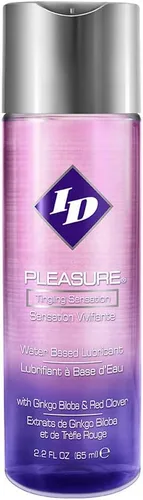 ID Pleasure Lubricante Personal Estimulante 2.2 Fl Oz - Lubricante con Sensación de Hormigueo a Base de Agua con Extractos Botánicos Naturales,