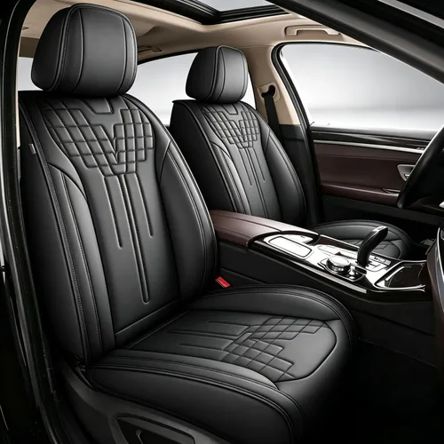 TTX LIGHTING 2 Front Seat Covers Fit for Volvo XC40 2019-2024 2025 Automotive Seat Covers Waterproof Faux Leather Seat Cushions Protector Compatible