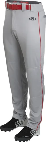 Miniatura 6 de Rawlings Pantalones de béisbol para hombre de la serie Launch Corte semirelajado de longitud completa Tallas para adultos Ribetes Varios