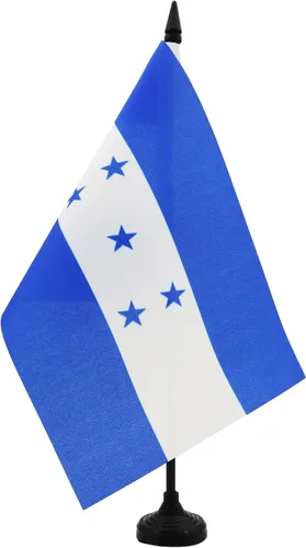 Miniatura 74 de Bandera de mesa de Anguila de 4 x 6 pulgadas, bandera de escritorio británica de Anguila, 5.9 x 3.9 in, palo y base de plástico negro AZ FLAG