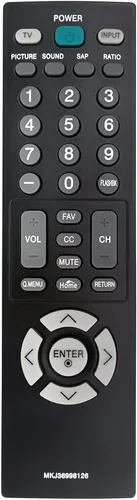 MKJ36998126 Reemplazo remoto para LG TV 32LV2400 42LV4400 47LV4400 55LV4400 32LV2400-UA 47LV4400-UA 55LV4400-UA 42LV4400-UA 32LV24004UA 7LV440 0UA