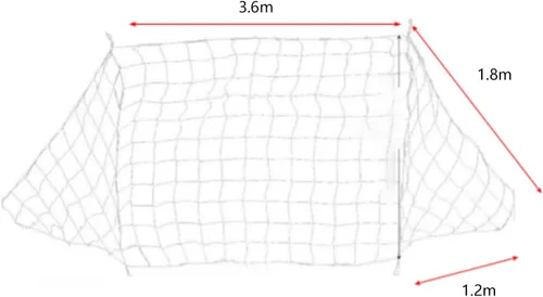 Red de fútbol de repuesto de nailon para portería de fútbol, redes duraderas y correas de portería de fútbol para deportes al aire libre, fútbol,