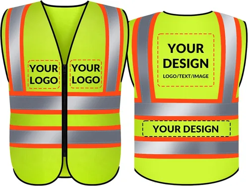 Miniatura 40 de BeautyWill Chaleco de seguridad personalizado con logotipo reflectante de alta visibilidad Clase 2 de alta visibilidad Seguridad Chaleco de trabajo