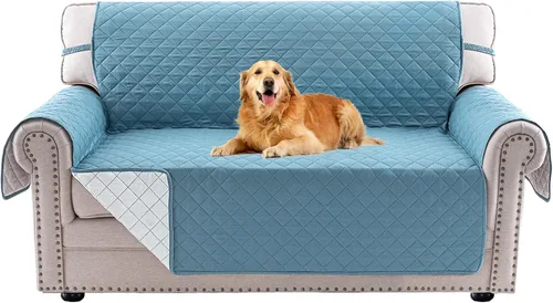 Miniatura 26 de PrinceDeco Funda de sofá para perros, lavable y reversible, apta para mascotas, resistente al agua, protector de muebles con correas elásticas