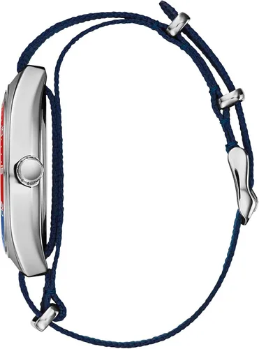 Miniatura 2 de Caravelle - Reloj retro de cuarzo para hombre acero inoxidable con correa de nailon azul tono plateado Modelo 43B167 Azul Patchwork