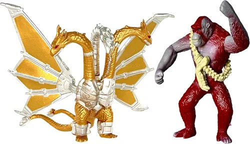 Miniatura 4 de TwCare Juego de 23 figuras de acción de Monster x Kong: The New Empire, mini dinosaurio dragón, juguetes de acción, evolucionado básico exquisito