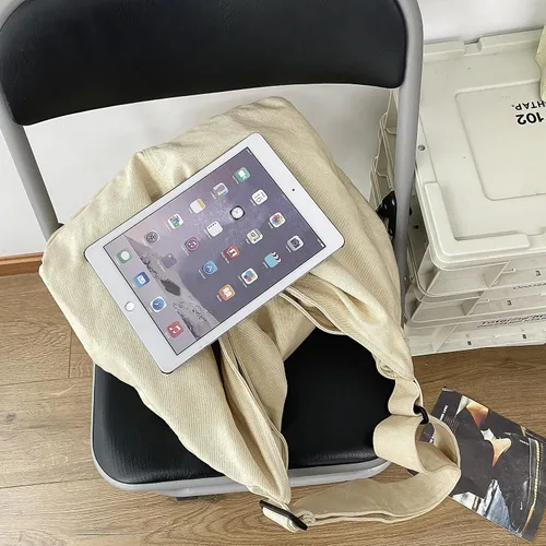Miniatura 5 de Bolsas de lona de gran capacidad para mujeres y hombres, bolsos cruzados de hombro, bolso de mano para trabajo, compras, viajes..