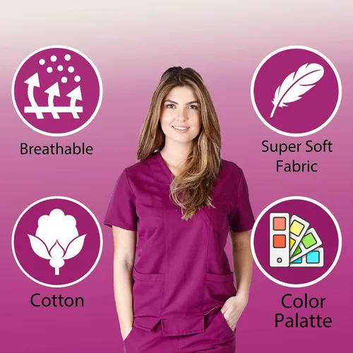 Miniatura 3 de Camiseta quirúrgica súper suave y ultra cómoda para mujer