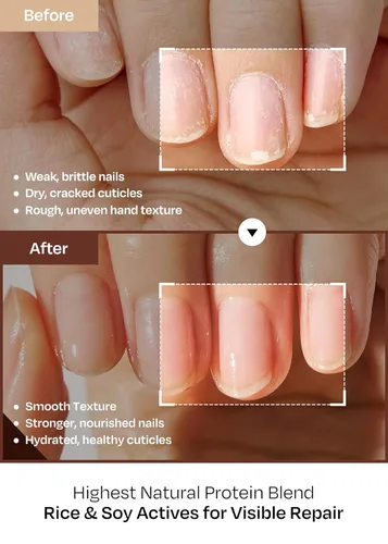 Miniatura 3 de ohora Natural Care Rice Plumping Cutticle Serum - Suero hidratante para uñas con extracto de arroz y soja, colágeno, vitamina E y péptidos