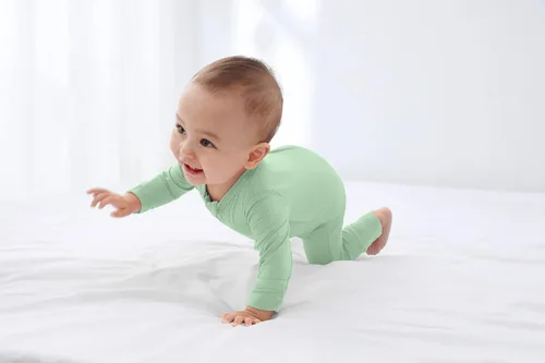 Miniatura 5 de GUISBY Mameluco sin pies para bebé, pijama de rayón con cremallera de 2 vías con manga larga