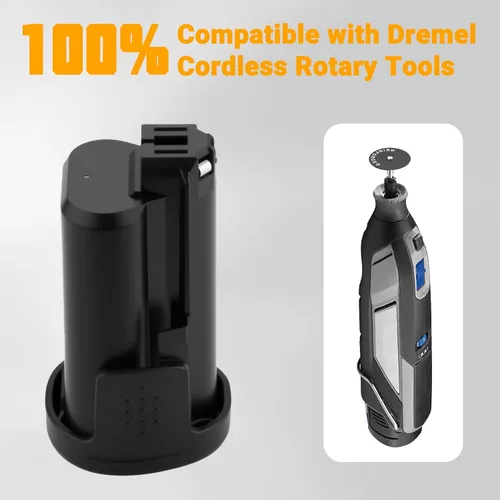 Miniatura 2 de Joiry Batería de iones de litio de repuesto de 12 V 3000 mAh con mayor seguridad y mayor tiempo de funcionamiento, compatible con herramientas