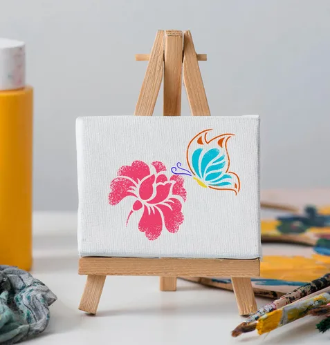 Miniatura 5 de Plantillas de flores para pintar, 64 piezas de plantillas de 3 pulgadas para manualidades, plantillas para pintura en rocas, plantillas de plástico