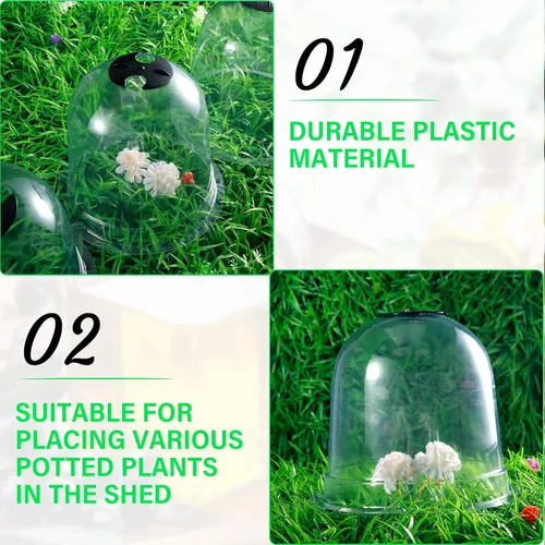 Miniatura 3 de Zopeal 20 cúpulas pequeñas de humedad para plantas de jardín, 7.68 pulgadas de diámetro x 6.7 pulgadas de alto, cubiertas protectoras de heladas