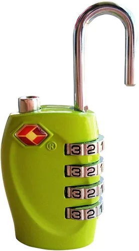 Miniatura 4 de Combinación de cerraduras de equipaje de viaje aprobadas por la TSA de 4 dígitos para maletas (verde-4 unidades)