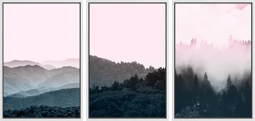 Miniatura 155 de SIGNWIN Lienzo enmarcado para pared, juego de arte tranquilo con reflejo de lago, acuarela, montaña y agua, ilustraciones modernas, arte abstracto