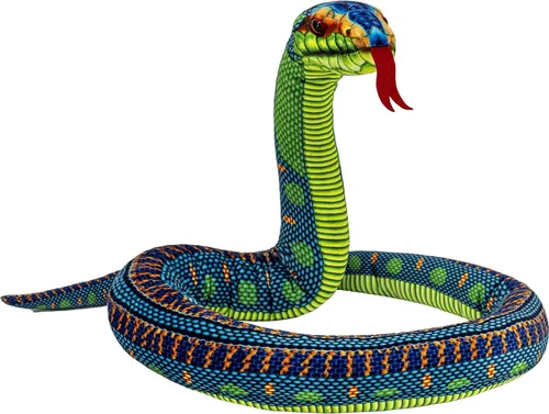 Miniatura 21 de Juguete de Peluche de Serpiente, 52 pulgadas, Lavable, Juguete de Peluche de Serpiente Simulada para Abrazar, Suave y Lindo Regalo para Niños