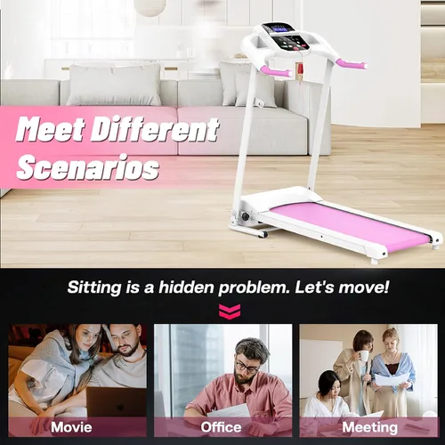 Miniatura 4 de Home Foldable Treadmill with Incline, Folding Treadmill for Home Workout, Electric Walking Treadmill Machine 15 Preset or Adjustable Programs 250 LB