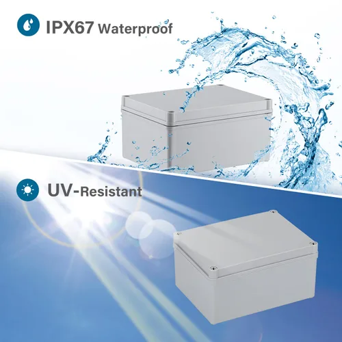 Miniatura 3 de Inkbird Plus Caja de conexiones de plástico, IP67 a prueba de polvo e impermeable, caja de bricolaje duradera para proyectos eléctricos, 8 x 6 x 4