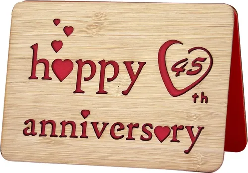 Miniatura 11 de Tarjeta de felicitación de madera para el primer aniversario, hecha a mano, 1 año, aniversario de boda, tarjeta de primer aniversario para ella, él