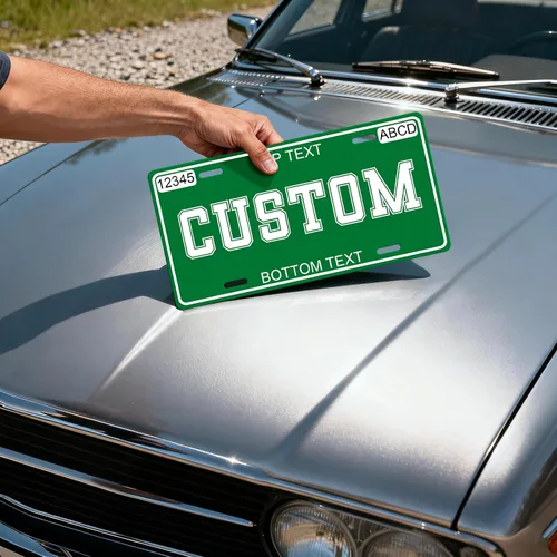 Miniatura 5 de Placa de matrícula personalizada - Placas de matrícula personalizadas de metal con diseños decorativos impresos en UV para la parte delantera