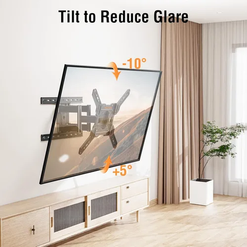 Miniatura 4 de ELIVED Soporte de pared para TV ultra delgado para la mayoría de televisores de 26 a 60 pulgadas, soporte de TV de perfil bajo, soporte de pared