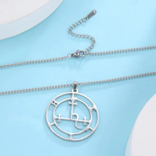 Miniatura 4 de EUEAVAN Sigil of Lilith Collar para mujeres y hombres Hécate gótico Lilith Diosa Sigil colgante Lucifer Signo mitología pagana joyería regalo