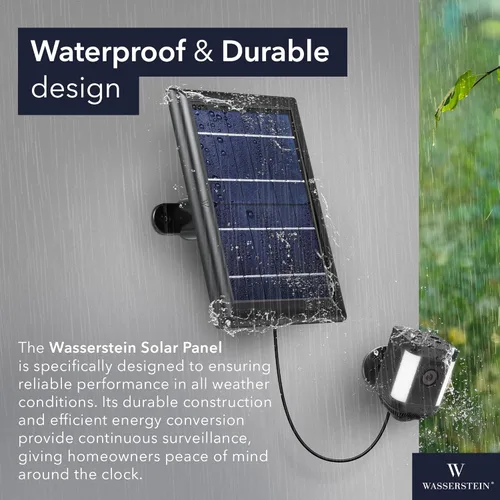 Miniatura 6 de Wasserstein - Panel solar compatible con batería de cámara Ring Spotlight y con batería totalmente nueva de cámara Ring Stick Up. Alimenta tu cámara